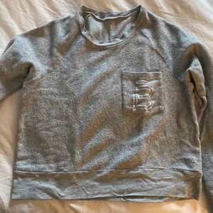 Fleece Barre3 Cropped Crewneck Sweatshirt